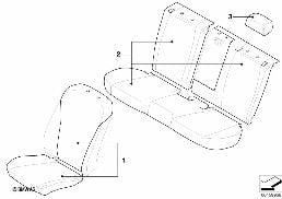 カバー、シート 子羊の皮 diagram for BMW X6 E71 30dX