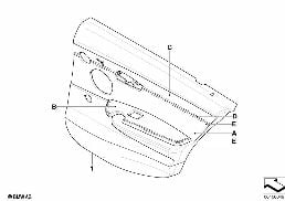 INDIV. REAR DOOR TRIM PANEL,PART.LEATHER diagram for BMW 3 Series E91 320d