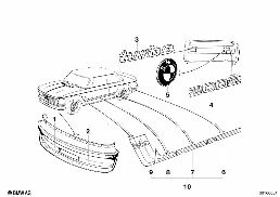 ORNAMENTAL STRIPS diagram for BMW 1502-2002tii 2002turbo