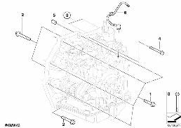 Skrzynia biegów, mocowanie / odpowietrz diagram for BMW MINI R56 One