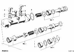 BRAKE MASTER CYLINDER diagram for BMW 6 Series E24 635CSi