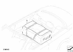 กระเป๋าในห้องโดยสารด้านหลัง diagram for BMW 3 Series E93 320i