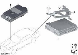 Satelitní rádio diagram for BMW Rolls-Royce Phantom RR1 Phantom
