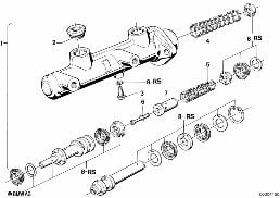BRAKE MASTER CYLINDER diagram for BMW 7 Series E23 733i