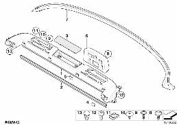 TRIM FOR PARTITION, UPPER diagram for BMW 3 Series E93 335i