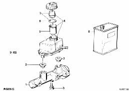 BRAKE MASTER CYLINDER/EXPANSION TANK diagram for BMW 3 Series E30 325e