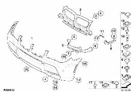 M Obudowa przednia diagram for BMW X3 E83 LCI 2.0d
