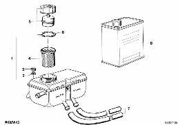 EXPANSION TANK diagram for BMW 6 Series E24 635CSi