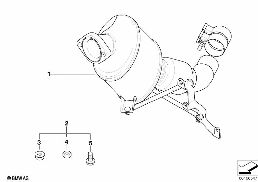Filtro antip. diesel di postm. non reg. diagram for BMW X3 E83 3.0d