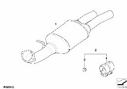 Nachrüstdieselpartikelfilter ungeregelt diagram for BMW X5 E53 3.0d