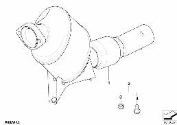 Reserv-dieselpartikelfilter oreglerat diagram for BMW 5 Series E60 530d