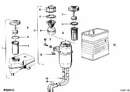 EXPANSION TANK diagram for BMW 7 Series E23 735i