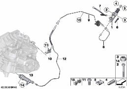 Debriyaj eylemi diagram for BMW MINI R56 One