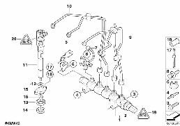 Hochdruckspeicher/Injektor/Leitung diagram for BMW MINI Clubman R55 Cooper d