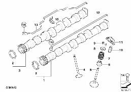 VALVE TIMING GEAR - CAMSHAFT/VALVES diagram for BMW 3 Series E90 LCI 318i