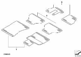 フロア マット､ラバー diagram for BMW X6 E71 30dX