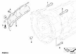 GEARBOX MOUNTING PARTS diagram for BMW 5 Series E60 LCI 530i
