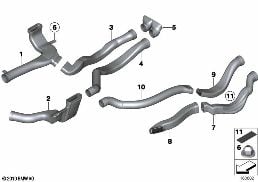 Vzduchové kanály pod podlahou diagram for BMW Rolls-Royce Phantom RR1 Phantom
