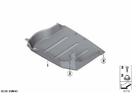 Unterbodenverkleidung hinten diagram for BMW MINI R56 Cooper