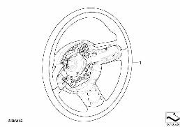 RETROFIT SPORT STEERING WHEEL, TWO-COLOR diagram for BMW MINI R56 LCI Cooper S