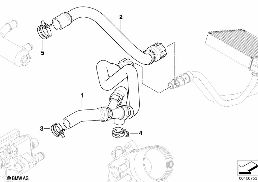 Tubos flex.de agua diagram for BMW MINI Clubman R55 Cooper d