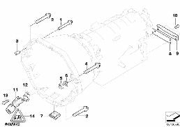 GEARBOX MOUNTING PARTS diagram for BMW 7 Series E38 740i