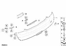 Verkleidung hinten diagram for BMW MINI R56 Cooper