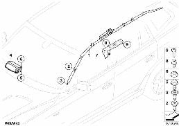 AIRBAG diagram for BMW X3 E83 LCI 2.0i