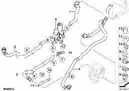 ท่อน้ำ ชุดทำความร้อนอิสระ diagram for BMW 3 Series E90 LCI 320d