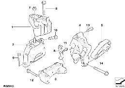 Apoio do motor diagram for BMW MINI Clubman R55 Cooper d