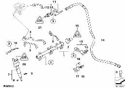 HIGH-PRESSURE RAIL/INJECTOR/LINE diagram for BMW 1 Series E87 LCI 120i