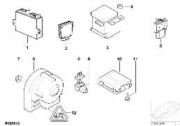 ALARM SYSTEMS diagram for BMW Z3 E36 2.2i