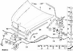 ENGINE HOOD/MOUNTING PARTS diagram for BMW X6 E71 M50dX