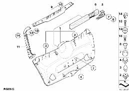 Verkleidung Heckklappe diagram for BMW MINI R56 Cooper