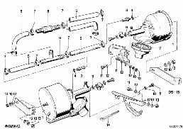 POWER BRAKE UNIT DEPRESSION diagram for BMW 6 Series E24 635CSi