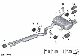EXHAUST SYSTEM, REAR