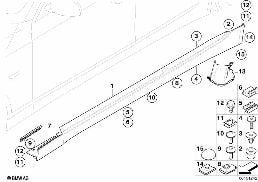 COVER DOOR SILL / WHEEL ARCH diagram for BMW 5 Series E60 LCI 523Li