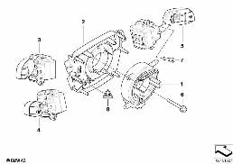 STEERING COLUMN SWITCH/CONTROL UNIT diagram for BMW 5 Series E61 530d