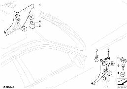 TRIM PANEL LEG ROOM diagram for BMW 3 Series E90 320d