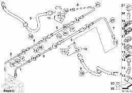BRAKE PIPE REAR diagram for BMW X5 E70 3.0sd