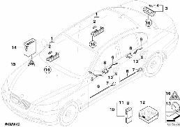 VARIOUS LAMPS/SPARE BULBS BOX diagram for BMW 5 Series E60 LCI 523i