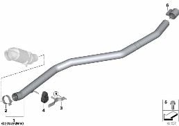 FRONT MUFFLER diagram for BMW X6 E71 30dX