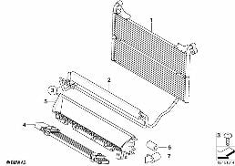 Přídavný chladič diagram for BMW 5 Series E60 LCI 535xi