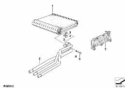 Radiateur chauffage,climatis.automatique diagram for BMW 5 Series E39 525td