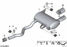 EXHAUST SYSTEM, REAR