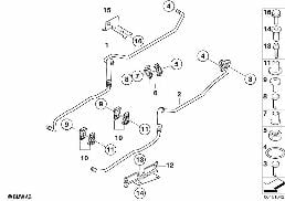 Vedení chladiče převodového oleje diagram for BMW 5 Series E60 LCI 535xi