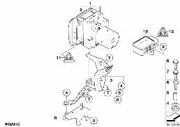 HYDRO UNIT DSC/CONTROL UNIT/FASTENING diagram for BMW 5 Series E60 LCI 520d