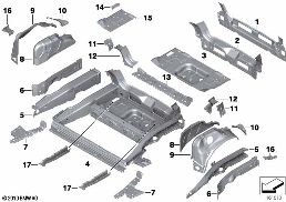 FLOOR PANEL TRUNK/WHEEL HOUSING REAR