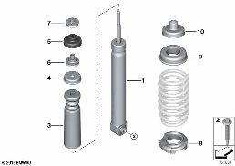 REAR SPRING STRUT MOUNTING PARTS