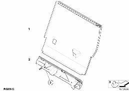 Koltuk, arka, koltuk blendajları, sol diagram for BMW X5 E70 LCI 35dX